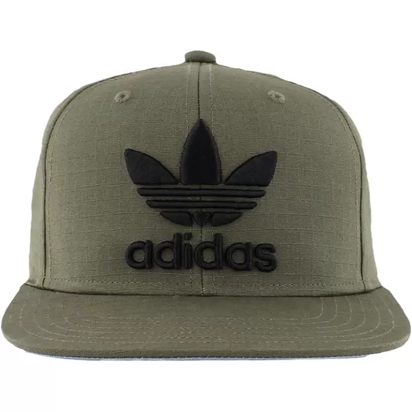 imageadidas Originals Mens Trefoil Chain Flatbrim Snapback Cap One SizeOlive Cargo Ripstop