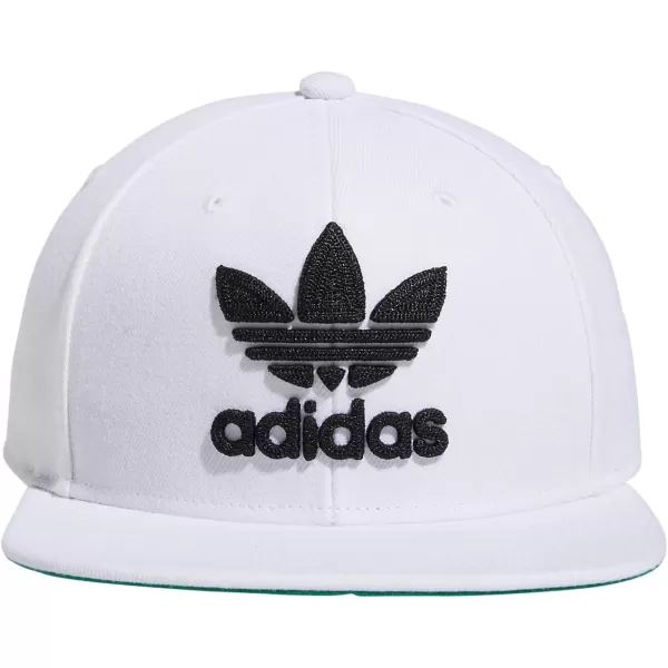 imageadidas Originals Mens Trefoil Chain Flatbrim Snapback Cap One SizeWhiteBlack