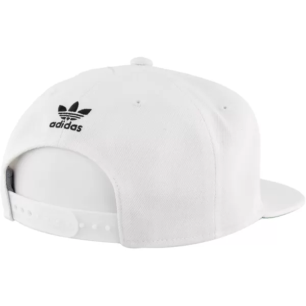 imageadidas Originals Mens Trefoil Chain Flatbrim Snapback Cap One SizeWhiteBlack