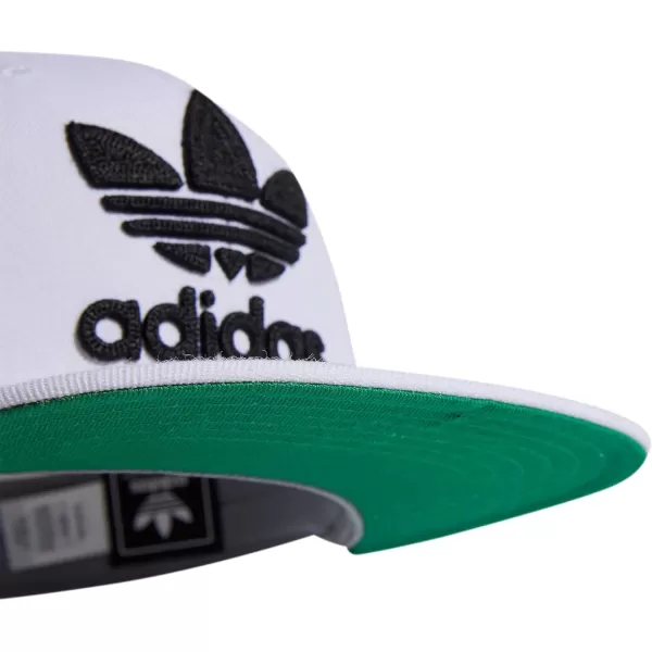 imageadidas Originals Mens Trefoil Chain Flatbrim Snapback Cap One SizeWhiteBlack