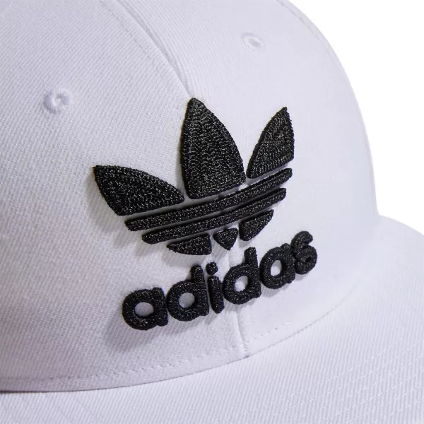 imageadidas Originals Mens Trefoil Chain Flatbrim Snapback Cap One SizeWhiteBlack