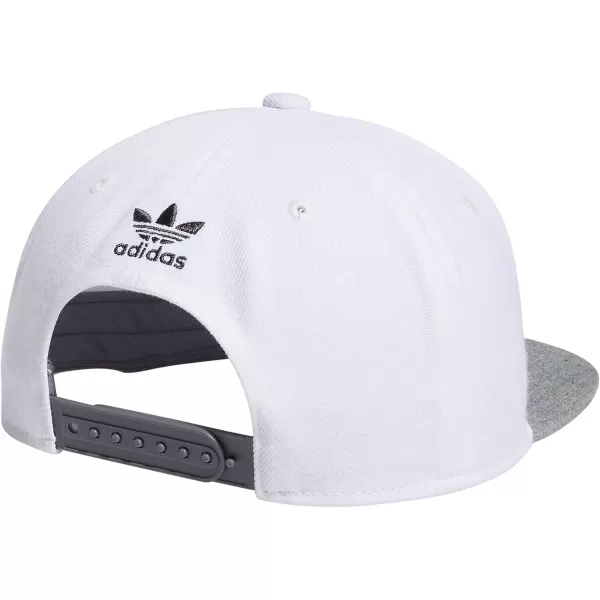 imageadidas Originals Mens Trefoil Chain Flatbrim Snapback Cap One SizeWhiteHeather GreyGrey Six