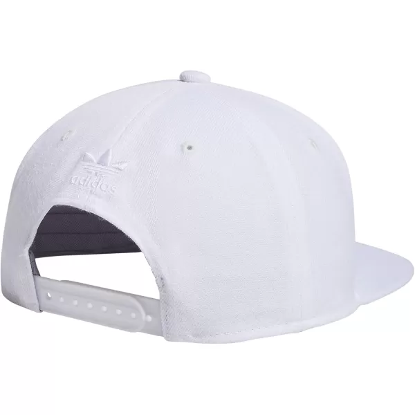 imageadidas Originals Mens Trefoil Chain Flatbrim Snapback Cap One SizeWhiteWhite