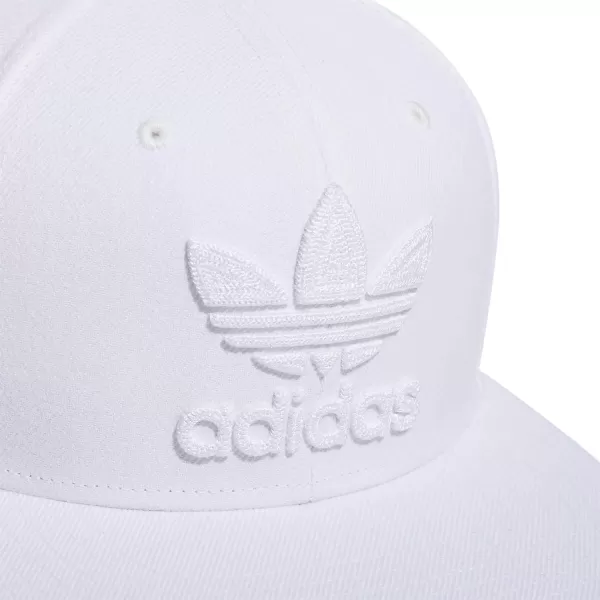 imageadidas Originals Mens Trefoil Chain Flatbrim Snapback Cap One SizeWhiteWhite