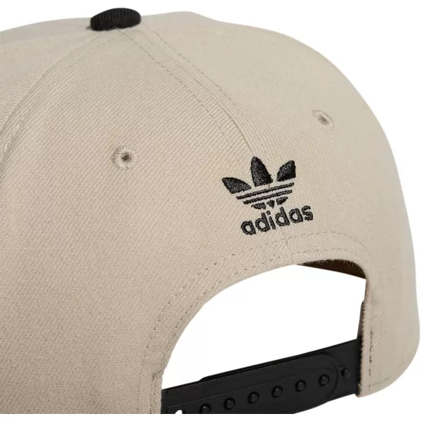 imageadidas Originals Mens Trefoil Chain Flatbrim Snapback Cap One SizeWonder BeigeBlack