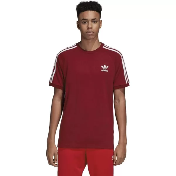 imageadidas Originals Mens Adicolor Classics 3Stripes TShirtCollegiate Burgundy