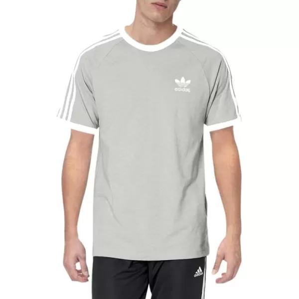 imageadidas Originals Mens Adicolor Classics 3Stripes TShirtMedium Grey HeatherWhite