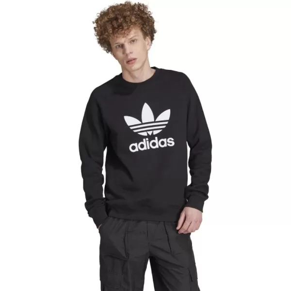 imageadidas Originals Mens Adicolor Trefoil Crewneck SweatshirtBlack