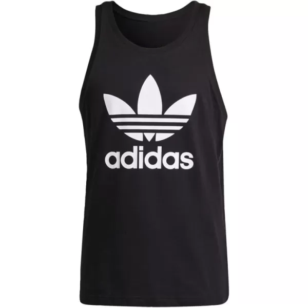 imageadidas Originals Mens Adicolor Trefoil Tank TopBlackWhite