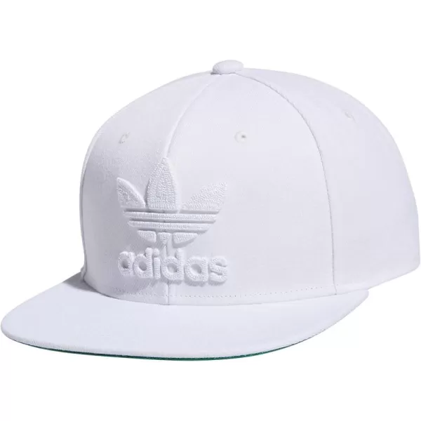 imageadidas Originals Mens Trefoil Chain Flatbrim Snapback Cap One SizeWhiteWhite