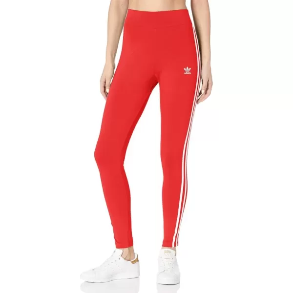 imageadidas Originals Womens 3Stripes LeggingsLush RedWhite