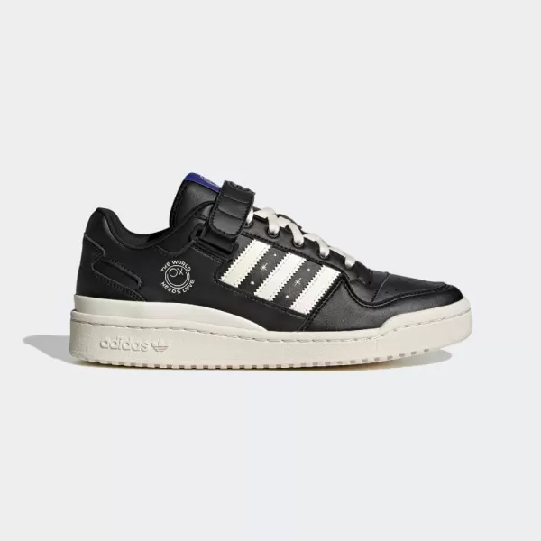 imageadidas Mens Forum Low SneakerBlackCream WhiteBlack