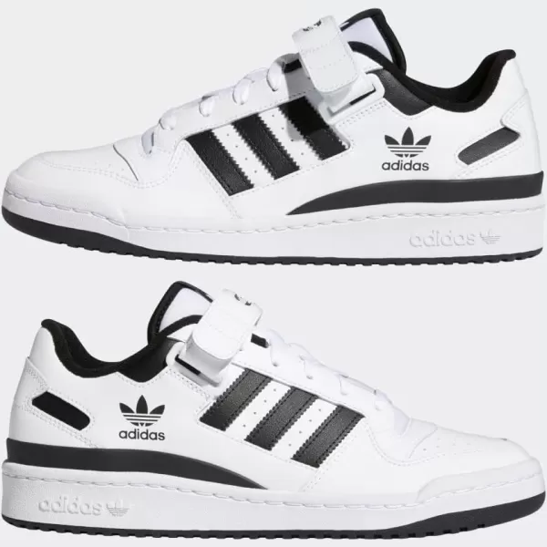 imageadidas Mens Forum Low SneakerWhiteWhiteBlack