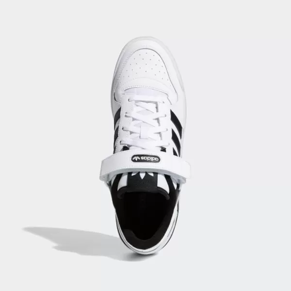 imageadidas Mens Forum Low SneakerWhiteWhiteBlack