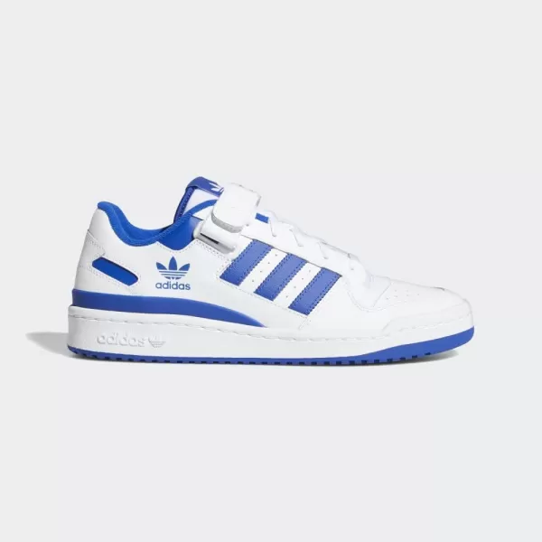 imageadidas Mens Forum Low SneakerWhiteWhiteTeam Royal Blue