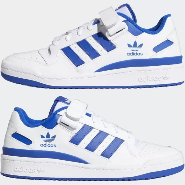 imageadidas Mens Forum Low SneakerWhiteWhiteTeam Royal Blue