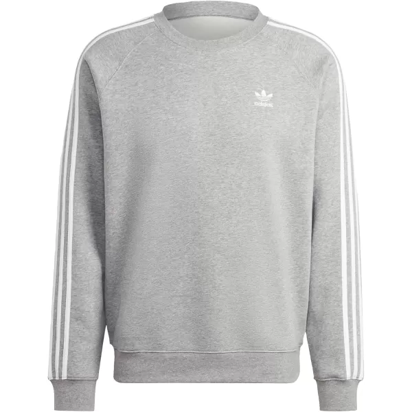 imageadidas Originals Mens Adicolor Classics 3Stripes CrewMedium Grey Heather