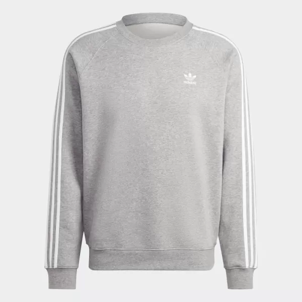 imageadidas Originals Mens Adicolor Classics 3Stripes CrewMedium Grey Heather