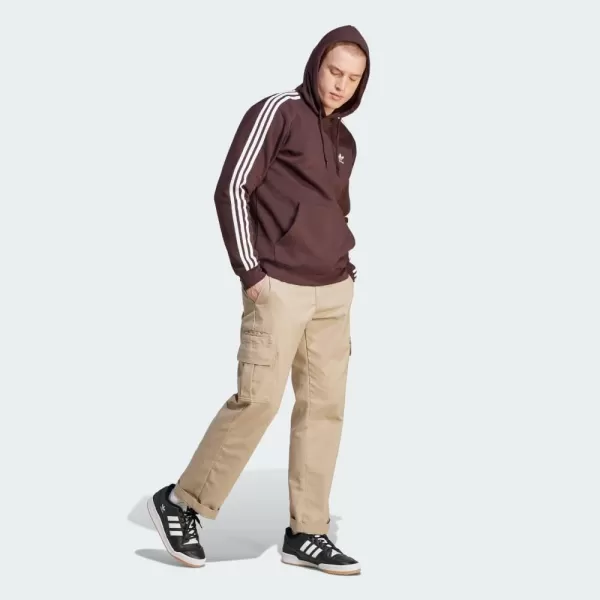 imageadidas Originals Mens Adicolor Classics 3Stripes HoodieShadow Brown