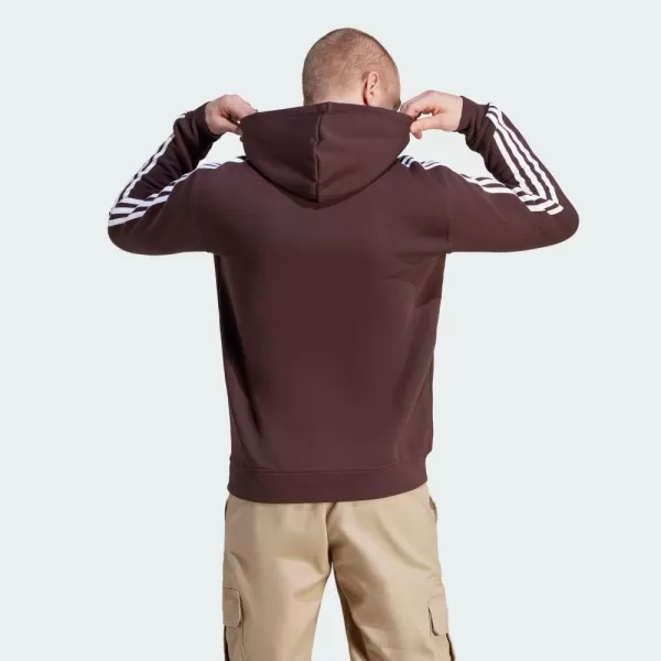 imageadidas Originals Mens Adicolor Classics 3Stripes HoodieShadow Brown