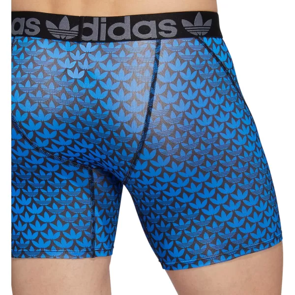 imageadidas Originals Mens Trefoil Athletic Comfort Fit Boxer Brief Underwear 2PackOnix GreyBlackOg Monogram Blackbluebird