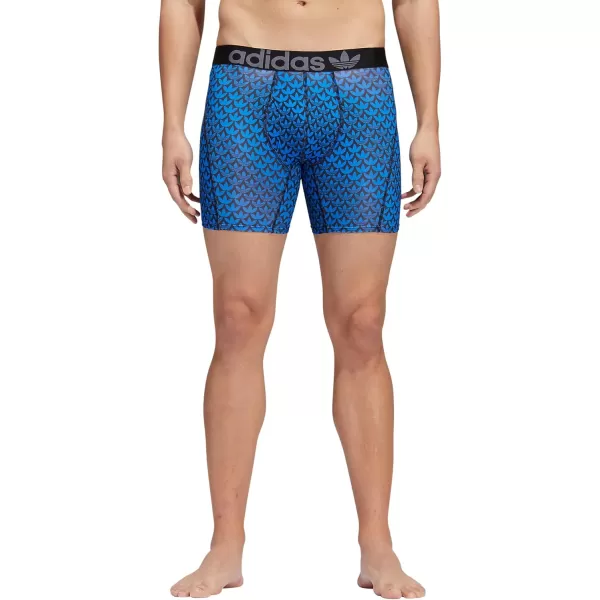 imageadidas Originals Mens Trefoil Athletic Comfort Fit Boxer Brief Underwear 2PackOnix GreyBlackOg Monogram Blackbluebird