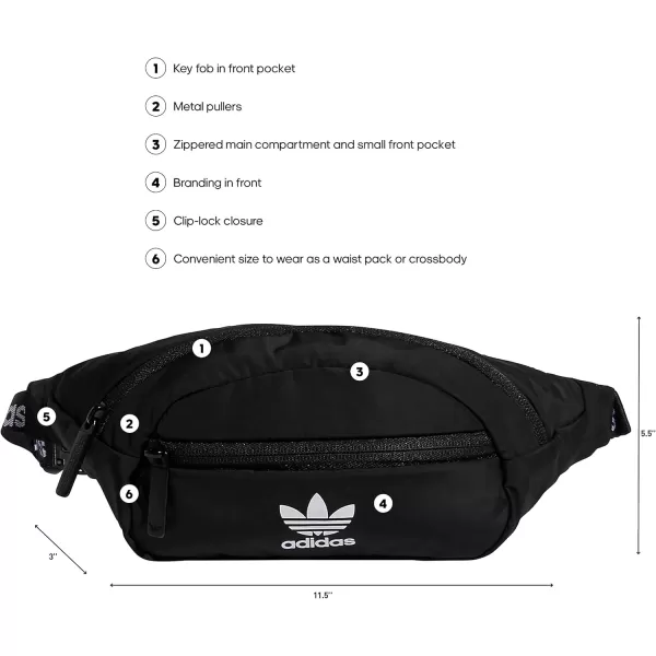 imageadidas Originals National Waist Pack BlackWhite One Size