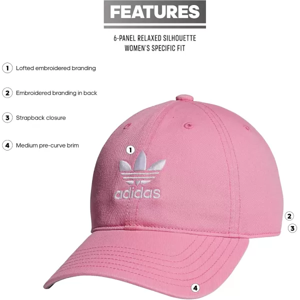 imageadidas Originals Womens Originals Relaxed StrapBack HatBliss PinkWhite