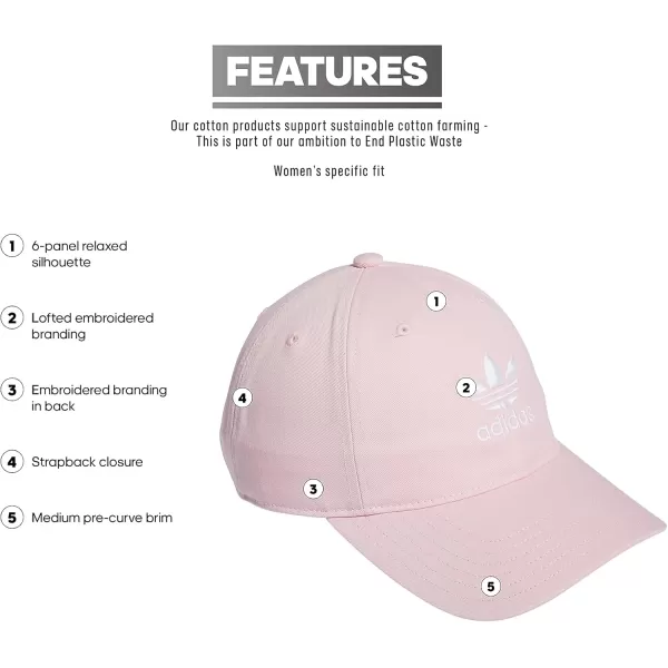 imageadidas Originals Womens Originals Relaxed StrapBack HatClear PinkWhite