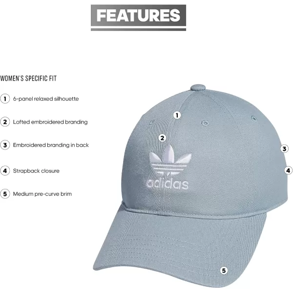 imageadidas Originals Womens Originals Relaxed StrapBack HatMagic GreyWhite