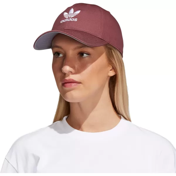 imageadidas Originals Womens Originals Relaxed StrapBack HatQuiet Crimson PurpleWhite