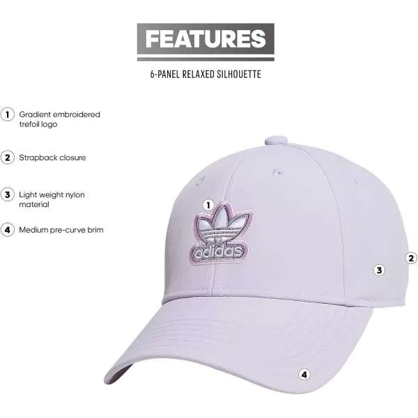 imageadidas Originals Womens Originals Relaxed StrapBack HatSilver Dawn GreyShadow Violet