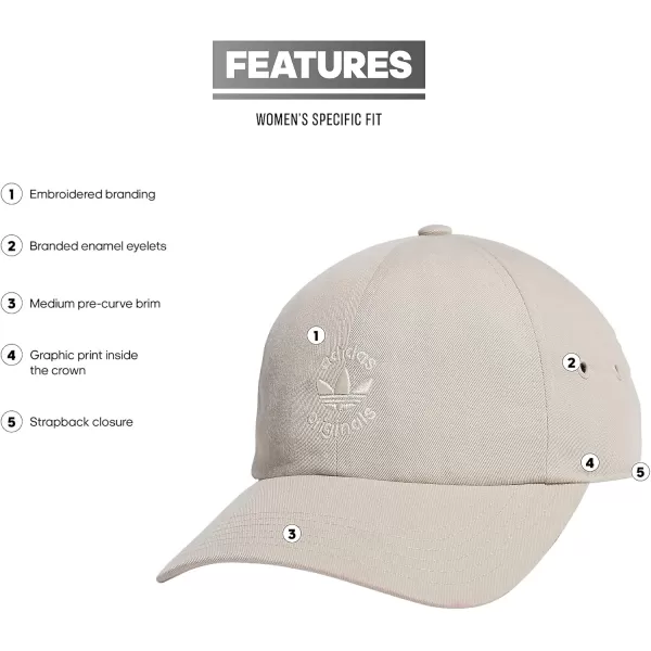 imageadidas Originals Womens Originals Relaxed StrapBack HatWonder BeigeWonder White