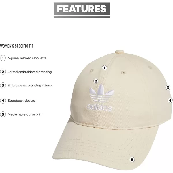 imageadidas Originals Womens Originals Relaxed StrapBack HatWonder WhiteWhite