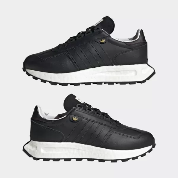 imageadidas Originals Womens Retropy E5 ShoeBlackBlackGold Metallic