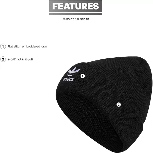 imageadidas Womens Trefoil BeanieBlackWhite 2