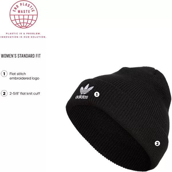 imageadidas Womens Trefoil BeanieBlackWhite 3