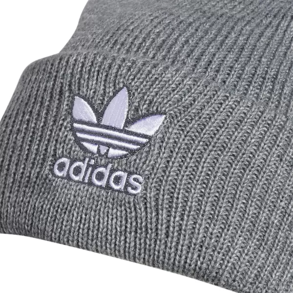 imageadidas Womens Trefoil BeanieHeather GreyWhite 2