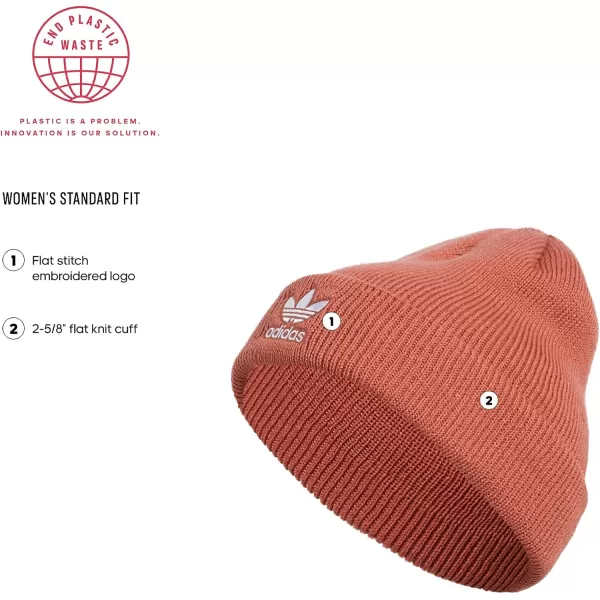 imageadidas Womens Trefoil BeanieMagic Earth RedWhite