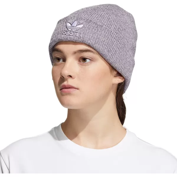 imageadidas Womens Trefoil BeanieShadow VioletSilver Dawn GreyStone Grey