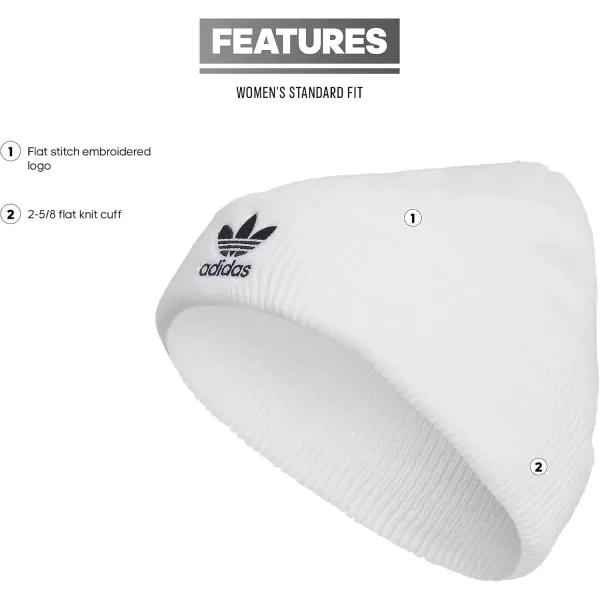 imageadidas Womens Trefoil BeanieWhiteBlack 23