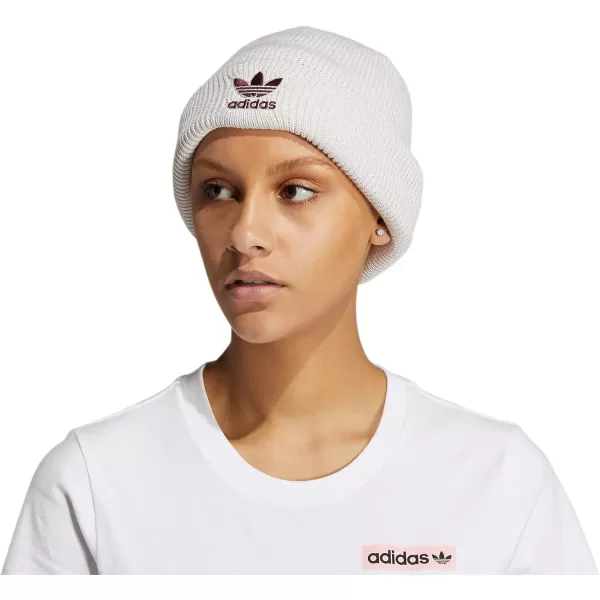 imageadidas Womens Trefoil BeanieWhiteorbit GreyVictory Crimson Purple