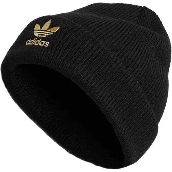 imageadidas Womens Trefoil BeanieBlackGold Metallic