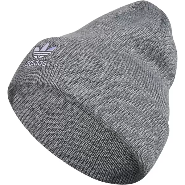 imageadidas Womens Trefoil BeanieHeather GreyWhite 2