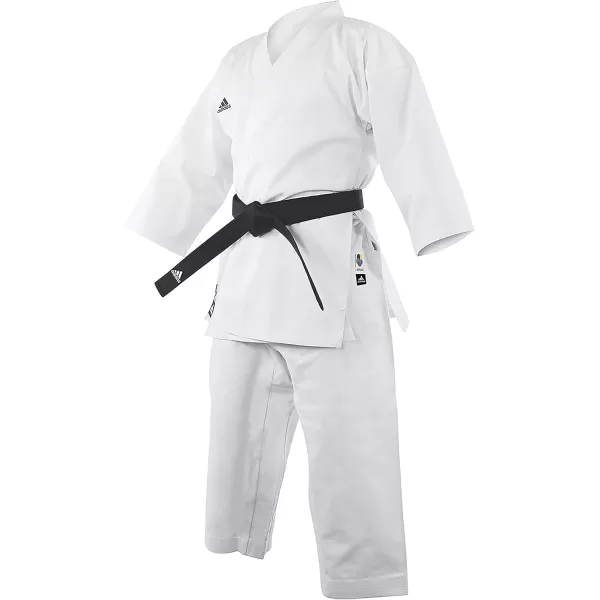 imageAdidas Boys WKF Club Karate Uniform8oz Martial Arts Student Gi White