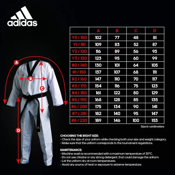 imageadidas Adi Poomsae Premium WTF Approved Taekwondo Uniform for Men and Women  180 4