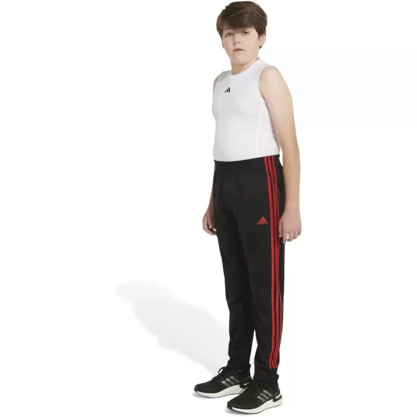 imageadidas Boys Iconic Tricot Jogger Pants with DrawcordBlack With Red