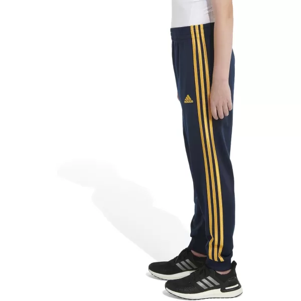 imageadidas Boys Iconic Tricot Jogger Pants with DrawcordCollegiate Navy With Active Gold