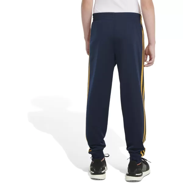 imageadidas Boys Iconic Tricot Jogger Pants with DrawcordCollegiate Navy With Active Gold