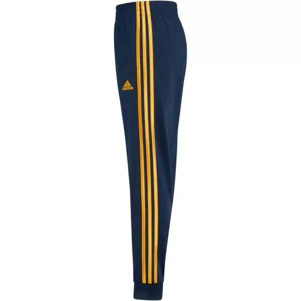 imageadidas Boys Iconic Tricot Jogger Pants with DrawcordCollegiate Navy With Active Gold